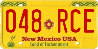 NM license plate 048RCE