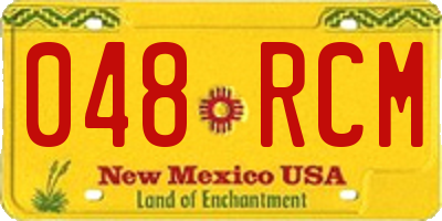 NM license plate 048RCM