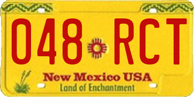 NM license plate 048RCT