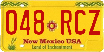 NM license plate 048RCZ