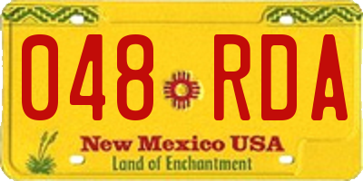 NM license plate 048RDA