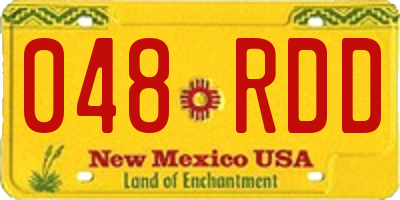 NM license plate 048RDD