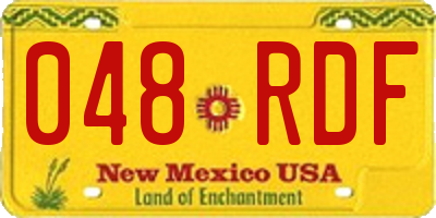 NM license plate 048RDF