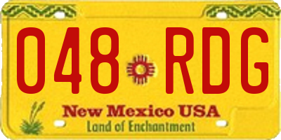 NM license plate 048RDG