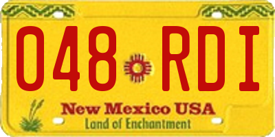 NM license plate 048RDI