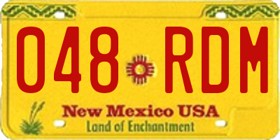 NM license plate 048RDM