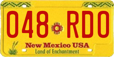 NM license plate 048RDO