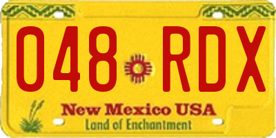 NM license plate 048RDX