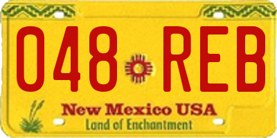 NM license plate 048REB