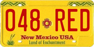 NM license plate 048RED
