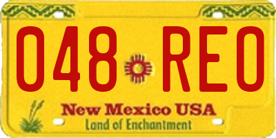 NM license plate 048REO