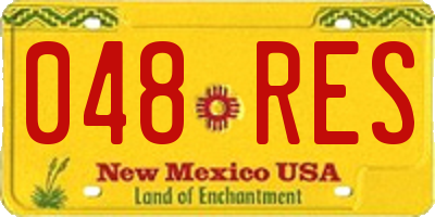 NM license plate 048RES