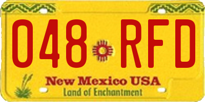 NM license plate 048RFD