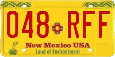 NM license plate 048RFF
