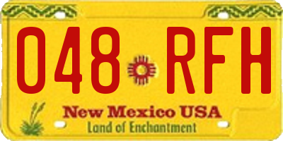 NM license plate 048RFH