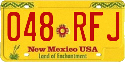 NM license plate 048RFJ