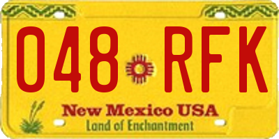 NM license plate 048RFK