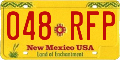 NM license plate 048RFP