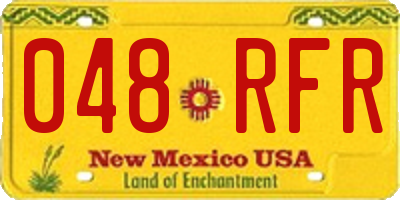 NM license plate 048RFR