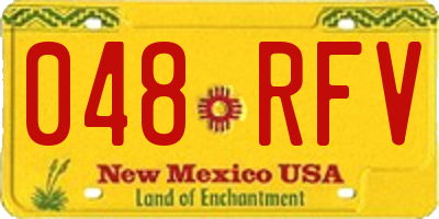 NM license plate 048RFV