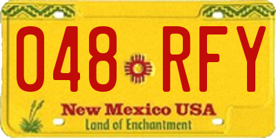 NM license plate 048RFY