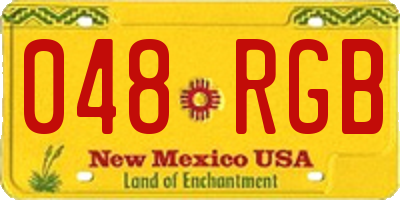 NM license plate 048RGB