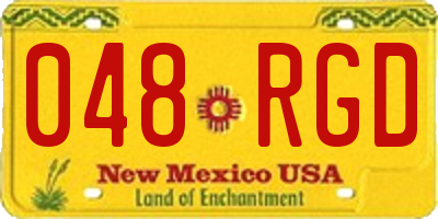 NM license plate 048RGD