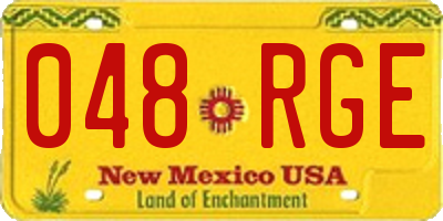 NM license plate 048RGE