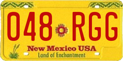 NM license plate 048RGG
