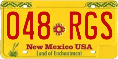 NM license plate 048RGS