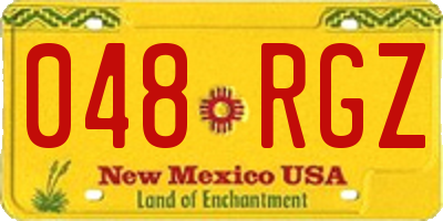 NM license plate 048RGZ