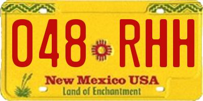NM license plate 048RHH