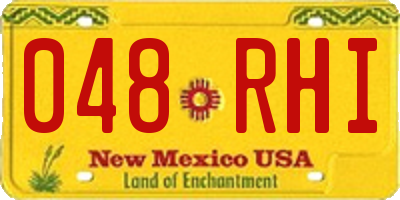 NM license plate 048RHI