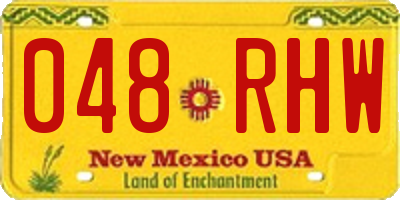 NM license plate 048RHW