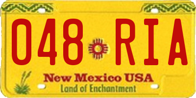 NM license plate 048RIA