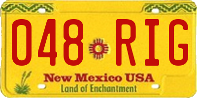 NM license plate 048RIG