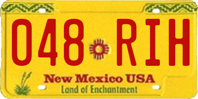 NM license plate 048RIH