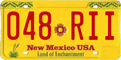 NM license plate 048RII