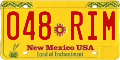 NM license plate 048RIM