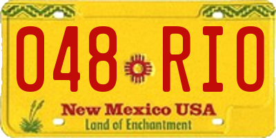 NM license plate 048RIO