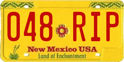 NM license plate 048RIP
