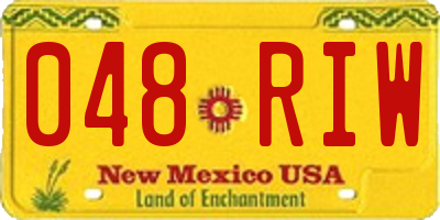 NM license plate 048RIW