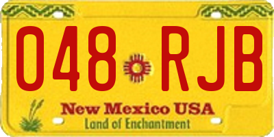 NM license plate 048RJB