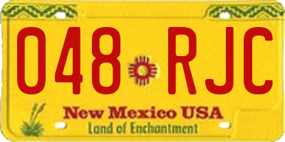 NM license plate 048RJC