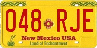 NM license plate 048RJE