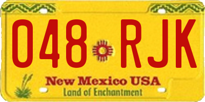 NM license plate 048RJK
