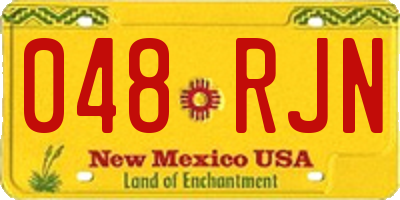 NM license plate 048RJN