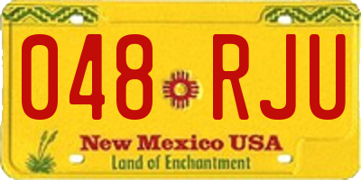 NM license plate 048RJU