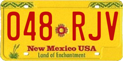 NM license plate 048RJV