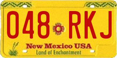 NM license plate 048RKJ